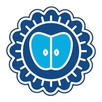 Apple Pie Glyph Two Color Icon vector