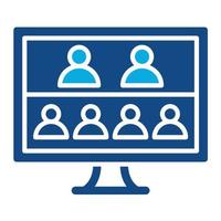 Webinar Glyph Two Color Icon vector