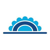 Empanada Glyph Two Color Icon vector