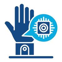 Microchip Implant Glyph Two Color Icon vector