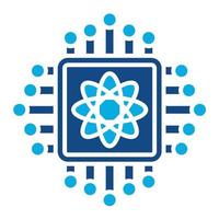 Quantum Technology Glyph Two Color Icon vector