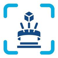 Simulation Glyph Two Color Icon vector