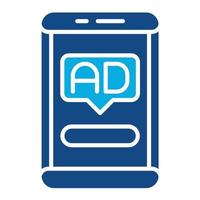 Ad Buying Glyph Two Color Icon vector