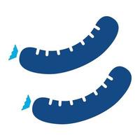 Sausage Glyph Two Color Icon vector