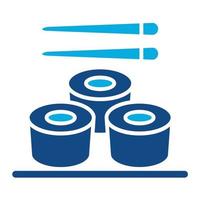 Sushi Glyph Two Color Icon vector