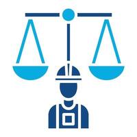 Labor Law Glyph Two Color Icon vector