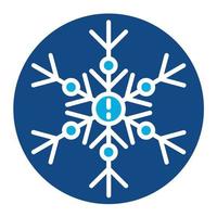 Hypothermia Glyph Two Color Icon vector