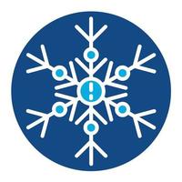 Hypothermia Glyph Two Color Icon vector