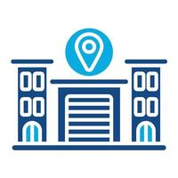 Location Glyph Two Color Icon vector