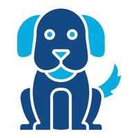 Dog Glyph Two Color Icon vector