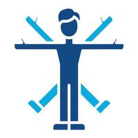 Ergonomic Glyph Two Color Icon vector