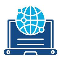 Globalization Glyph Two Color Icon vector