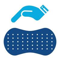 Memory Foam Glyph Two Color Icon vector