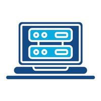 Shared Web Hosting Glyph Two Color Icon vector