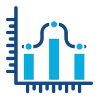 Clustered Column Glyph Two Color Icon vector