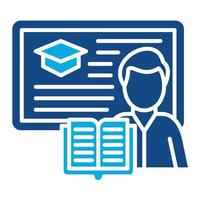 Lecturer Glyph Two Color Icon vector