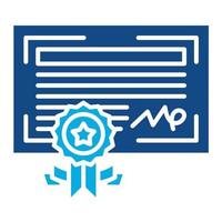 Diploma Glyph Two Color Icon vector