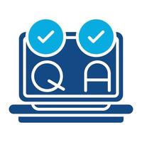 Qa Testing Glyph Two Color Icon vector