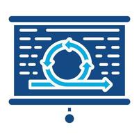 Scrum Task Board Glyph Two Color Icon vector