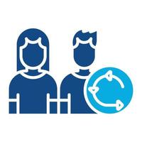 Scrum Team Glyph Two Color Icon vector