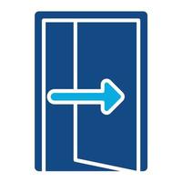 Exit Glyph Two Color Icon vector