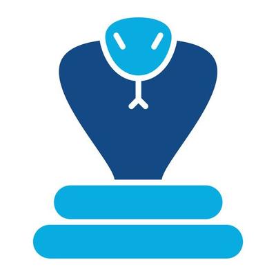 Snake Glyph Two Color Icon