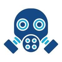 Gas Mask Glyph Two Color Icon vector