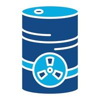 Toxic Waste Glyph Two Color Icon vector