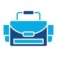 Camera Bag Glyph Two Color Icon vector