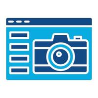 Camera Website Glyph Two Color Icon vector