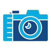 Compact Camera Glyph Two Color Icon vector