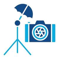 Umbrella Camera Glyph Two Color Icon vector