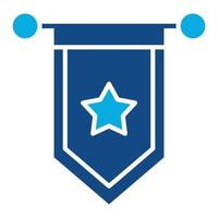 Pennant Glyph Two Color Icon vector