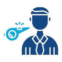 Referee Glyph Two Color Icon vector