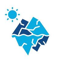 Iceberg Landscape Glyph Two Color Icon vector