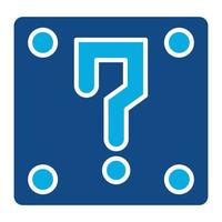 Game Mystery Glyph Two Color Icon vector