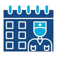 Doctor Visit Day Glyph Two Color Icon vector