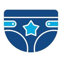 Diaper Glyph Two Color Icon vector