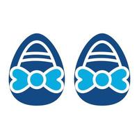 Baby Shoes Glyph Two Color Icon vector