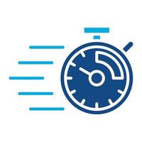 Chronometer Glyph Two Color Icon vector