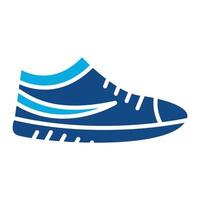 zapatos de gimnasia glifo icono de dos colores vector