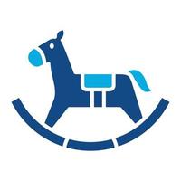 Toy Horse Glyph Two Color Icon vector