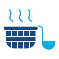 Sauna Glyph Two Color Icon vector