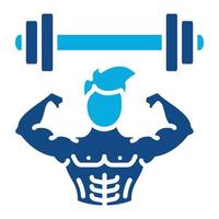 Weightlifter Glyph Two Color Icon vector