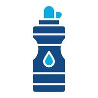 Water Bottle Glyph Two Color Icon vector