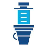 Aeropress Glyph Two Color Icon vector