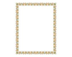 Decorative wedding frame, antique museum picture border or deco divider. Isolated icon. vector Free Vector