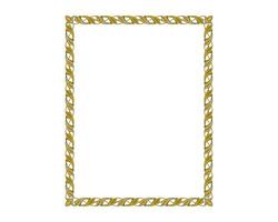 Decorative wedding frame, antique museum picture border or deco divider. Isolated icon. vector Free Vector