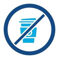 No Caffeine Glyph Two Color Icon vector