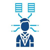 User Predictions Glyph Two Color Icon vector